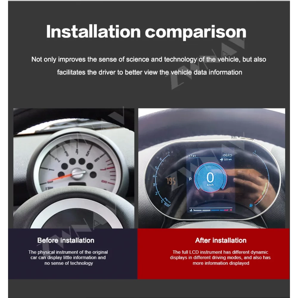 Mini Cooper R56 / R60 (2007-2014) 12.3 İnç Dijital Hayalet Ekran Paneli