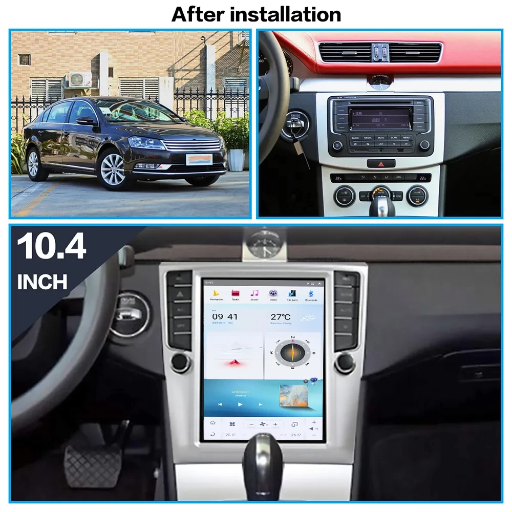 Volkswagen Passat / Magotan / CC (2007-2015) Android 13.0 Tesla Style Dikey Multimedya Sistemi