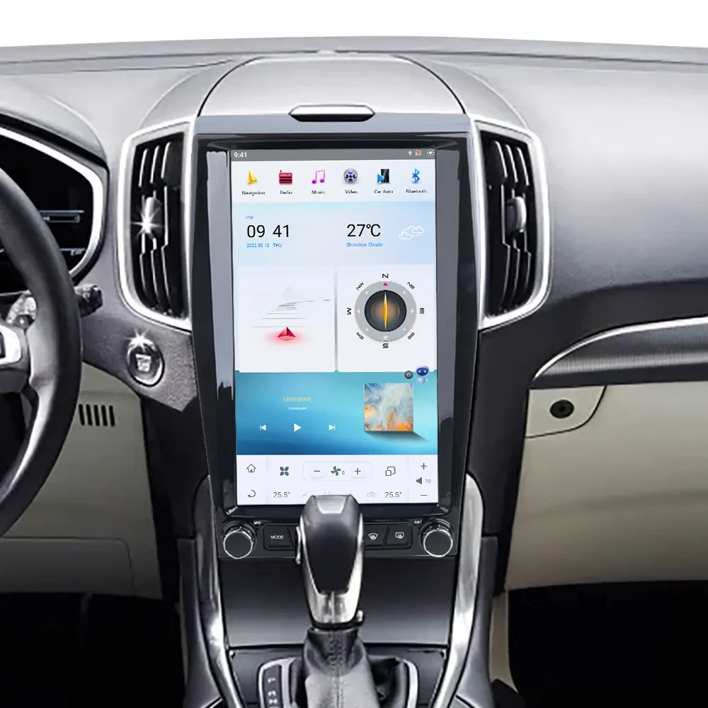 Ford Edge (2015-2020) 12.1 İnç Tesla Tarzı Android 13.0 Multimedya Sistemi