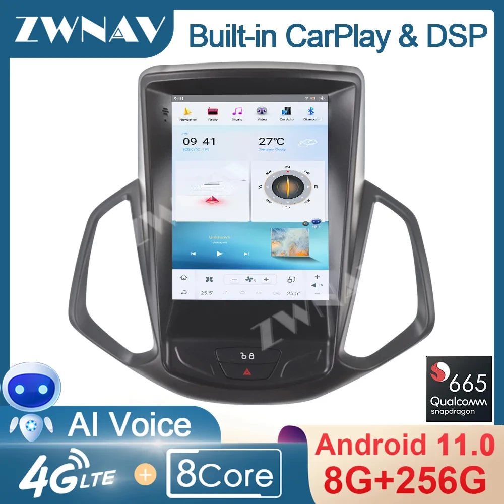 Ford EcoSport (2013-2018) 12.1 İnç 256GB Hafıza Tesla Tarzı Android Multimedya Sistemi