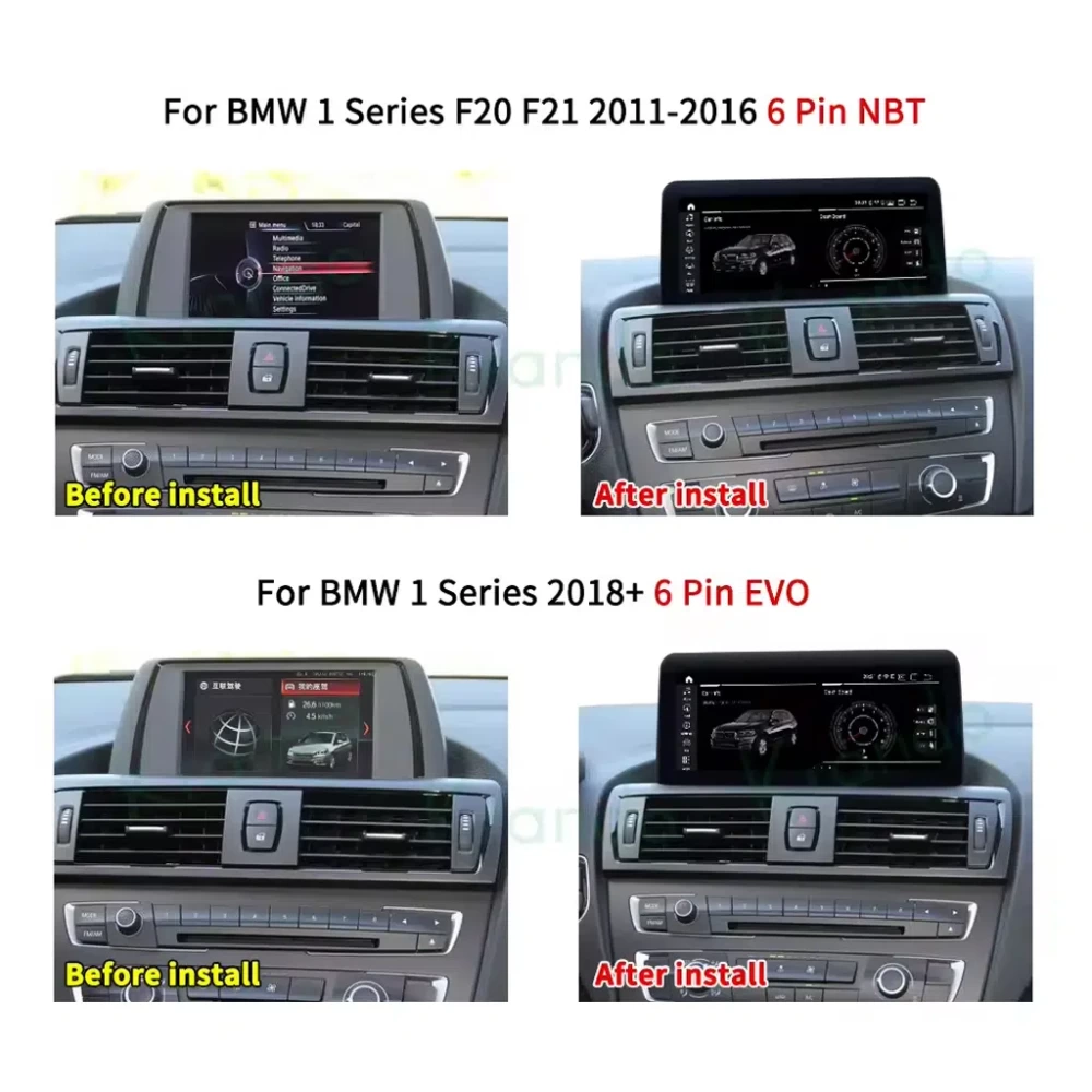 BMW 1 Serisi F20 Android Multimedya Sistemi - 10.25 / 12.3 İnç IPS Ekran (2017)