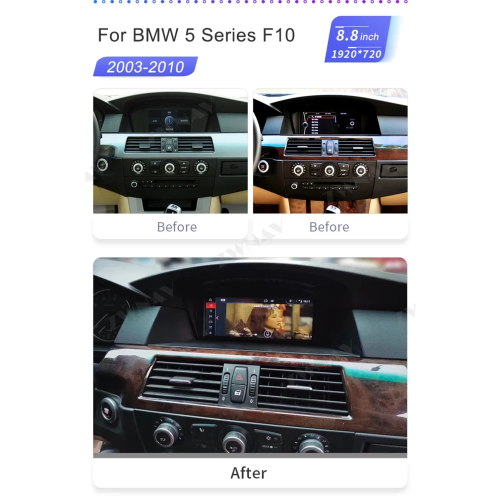 BMW 5 Serisi (F07, F10, F11) ve X5/X6 (E70, E71) Android Multimedya Sistemi