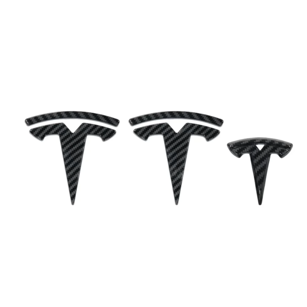 Tesla Model Y 2019-2024 T Logosu Seti (Ön + Arka + Direksiyon) – 3D