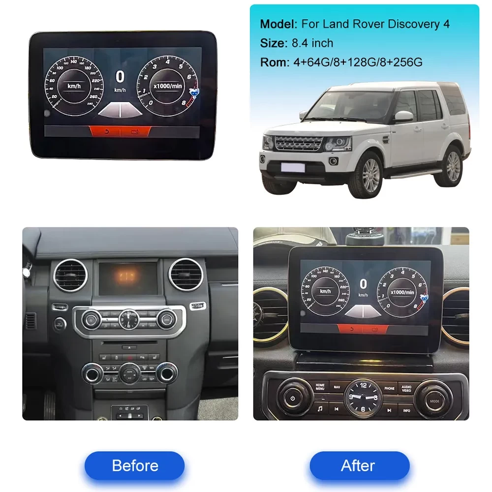 Land Rover Discovery 4 (2009-2016) 8.4 inç Android 13.0 Profesyonel Multimedya Sistemi