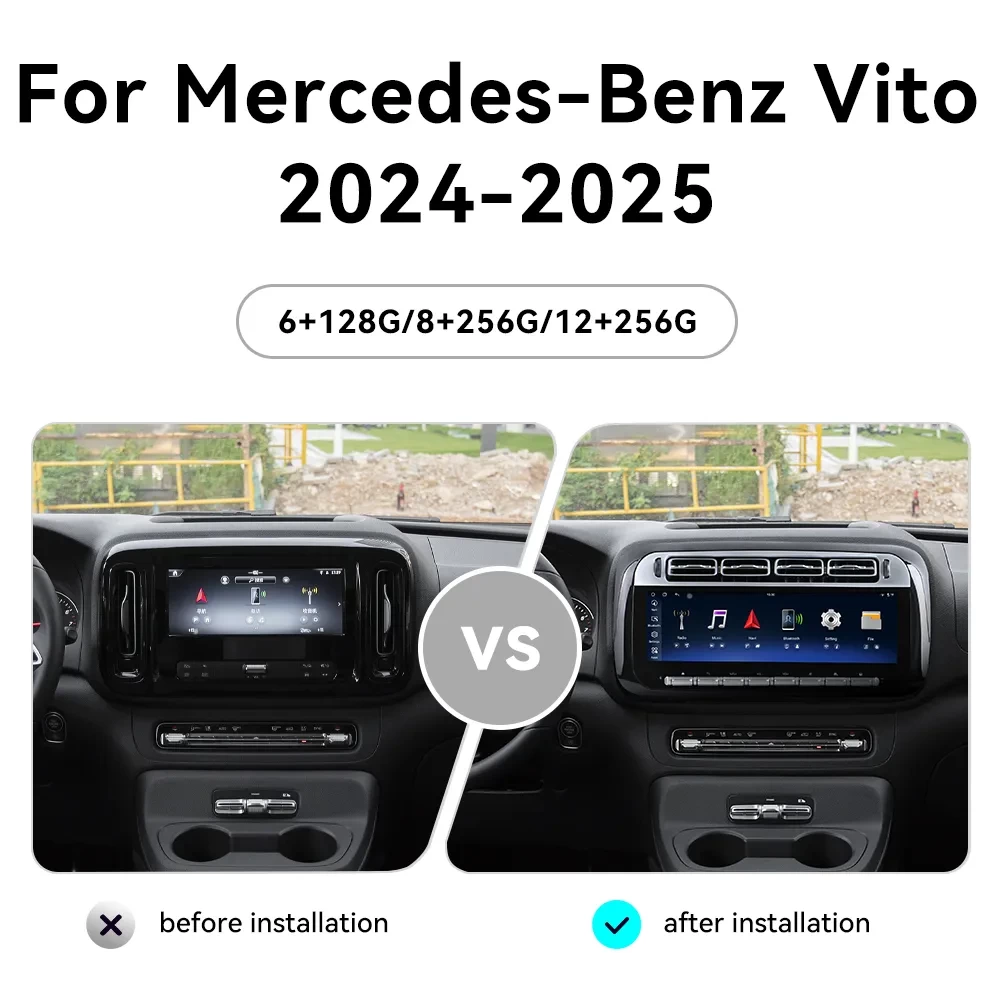 Mercedes-Benz Vito (2024-2025) 14.9 inç Ultra Geniş Android 15.0 Multimedya Sistemi