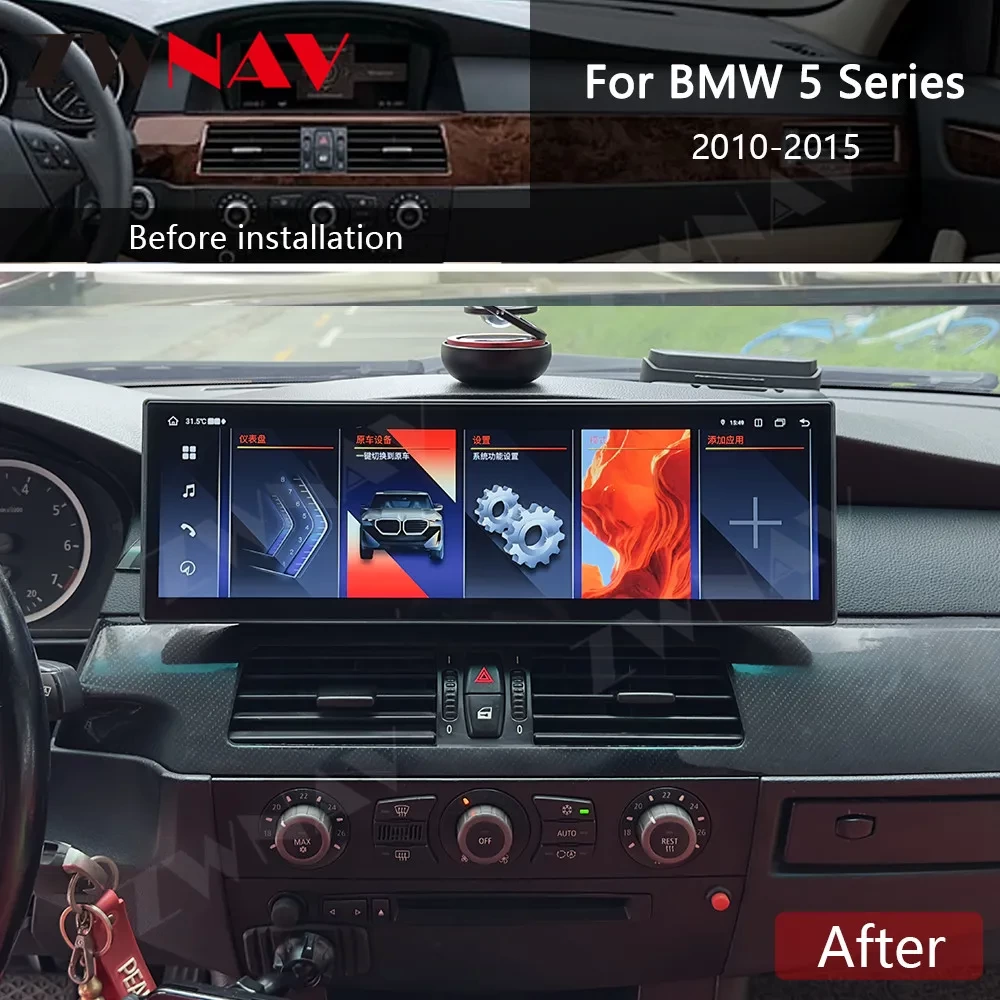 BMW 5 Serisi (E60 / E61) Android 13.0 Ultra Geniş 14.9 inç Profesyonel Multimedya Sistemi