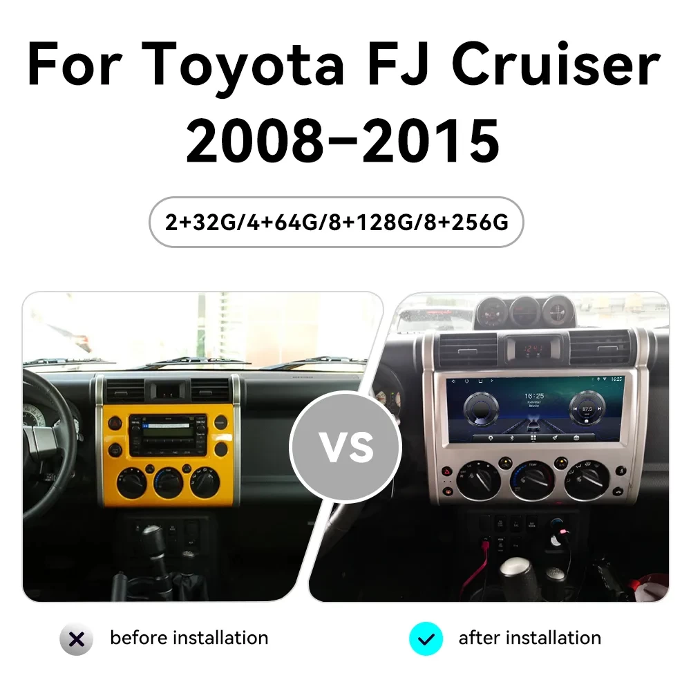 Toyota FJ Cruiser (2007-2018) Android 13 Multimedya ve Navigasyon Sistemi