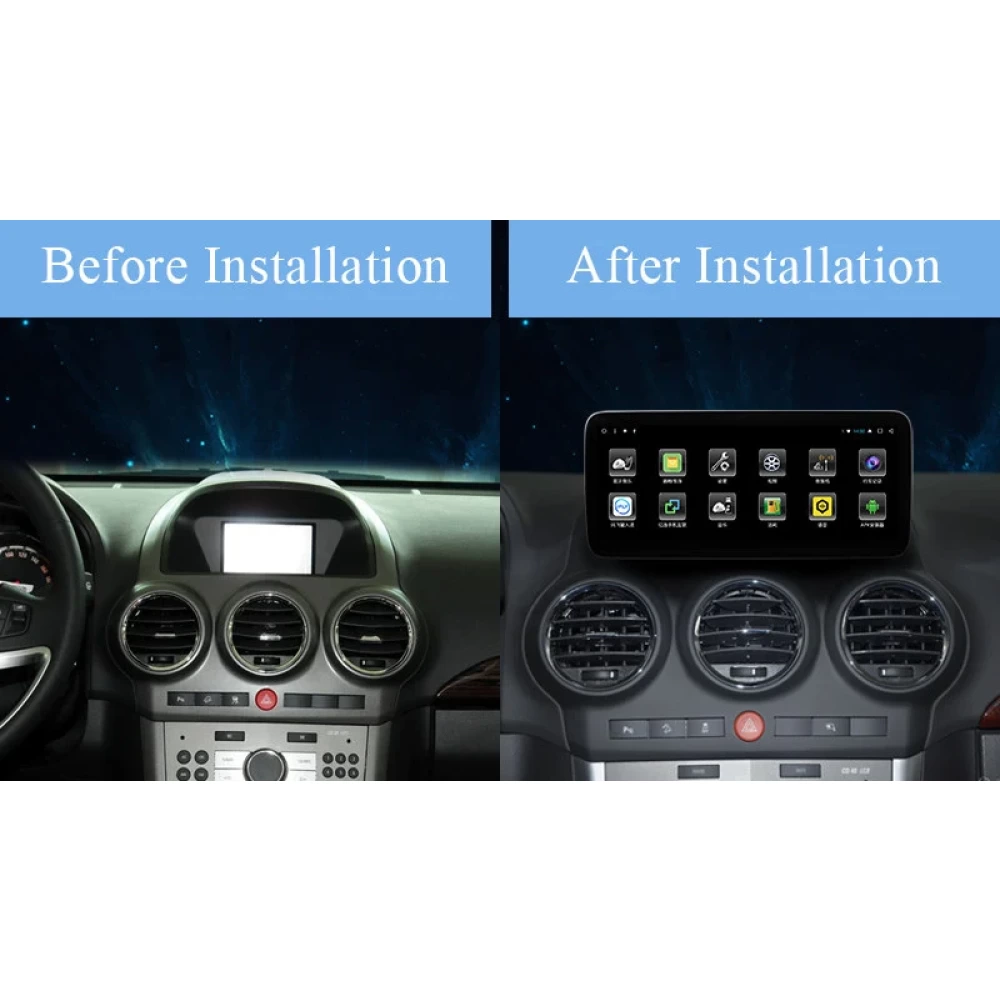 Opel Antara (2008-2013) Uyumlu 10.25 inç Ultra Geniş Android Multimedya & Navigasyon Sistemi