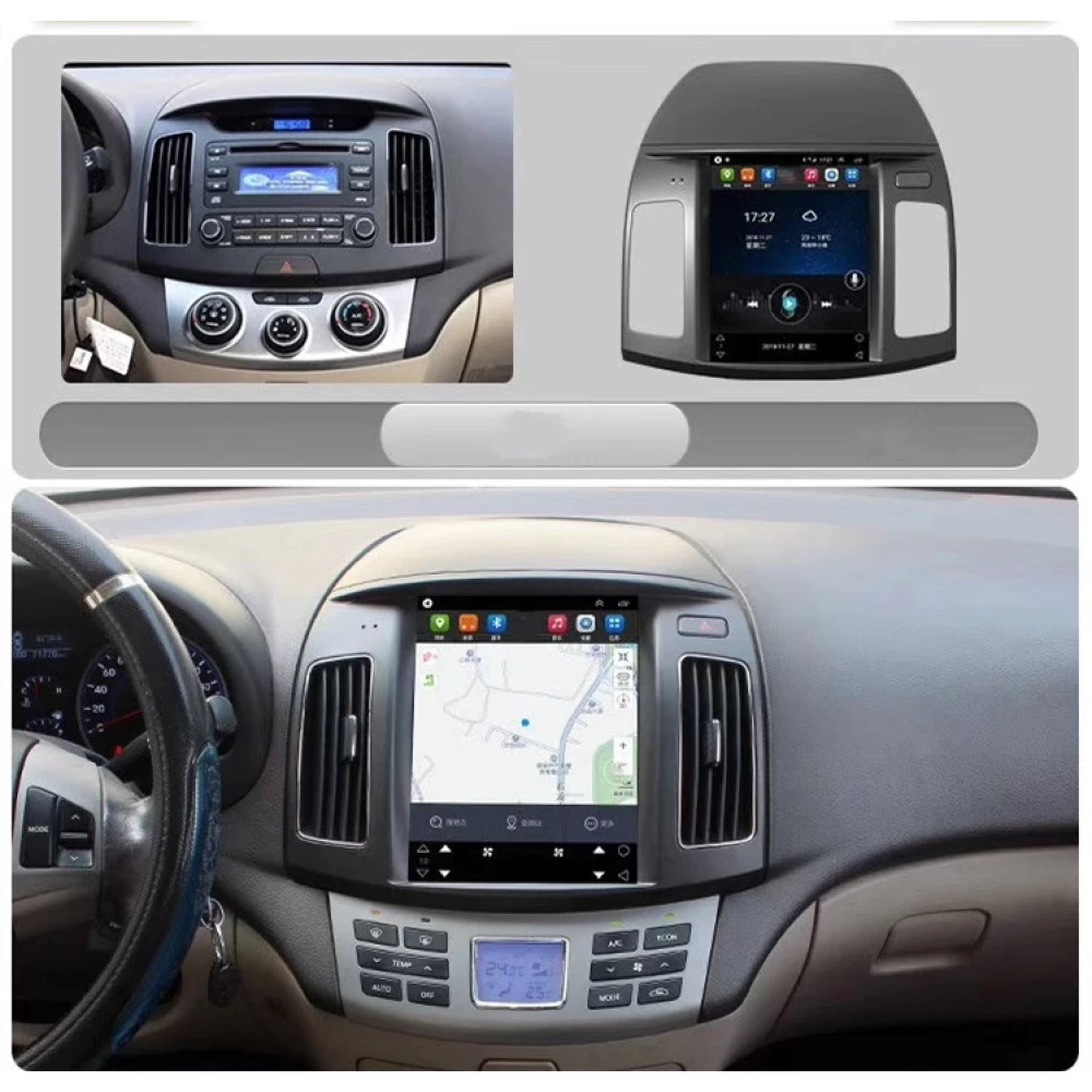 Hyundai Elantra (2006-2016) Uyumlu 10.4 inç Tesla Stil Android Multimedya & Navigasyon Sistemi