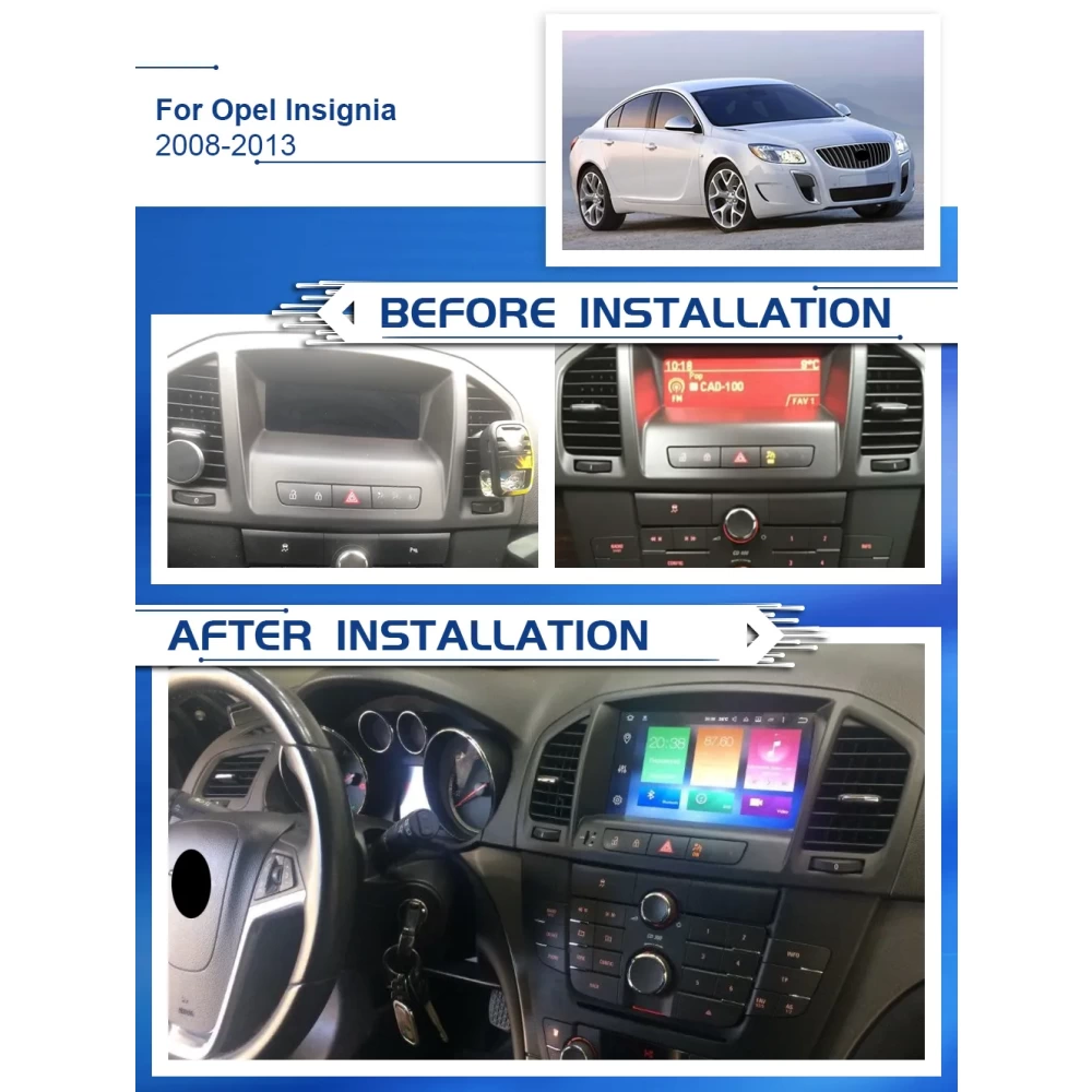 Opel Insignia A (2008-2013) İçin Android 12.0 PX6 Multimedya & Navigasyon Sistemi