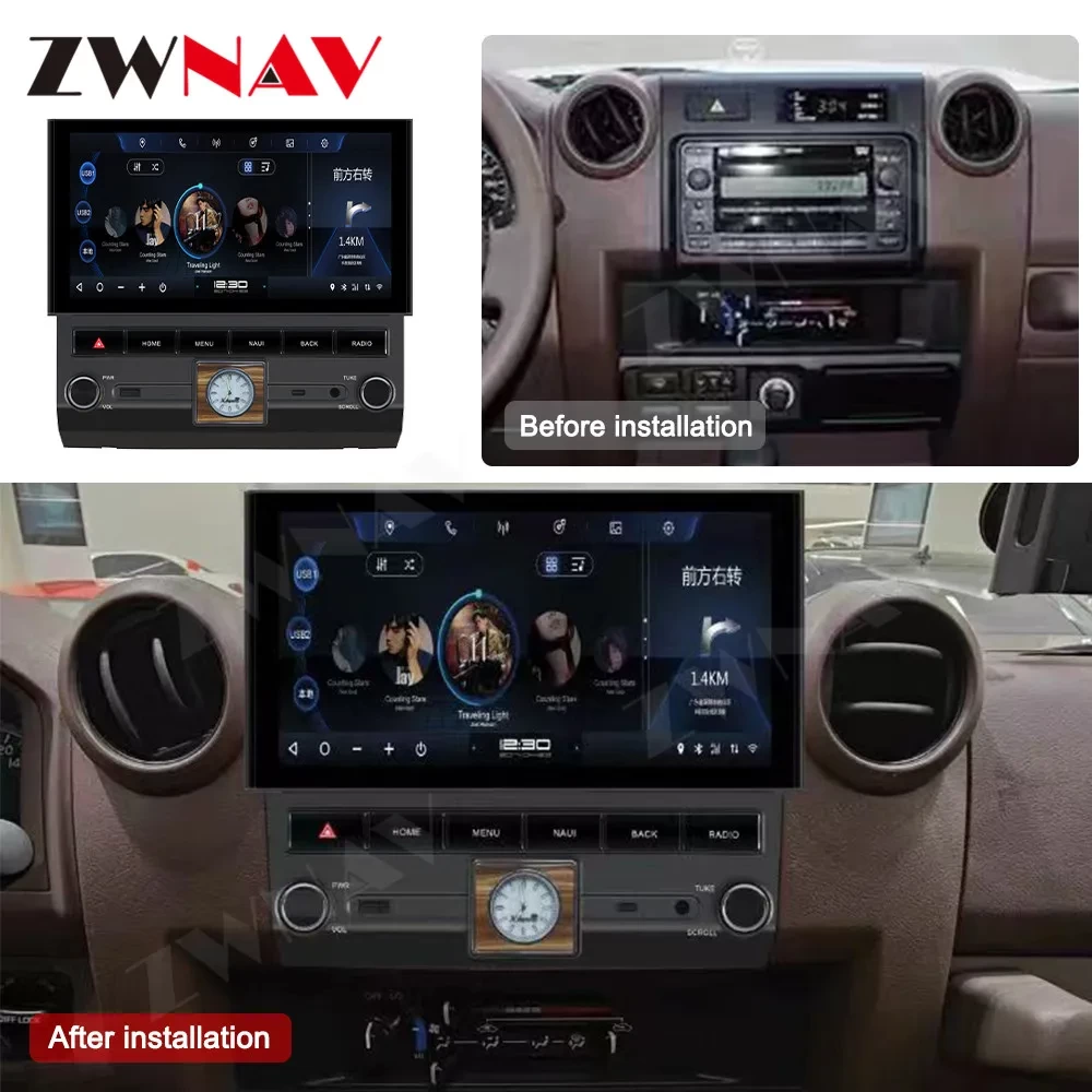 Toyota Land Cruiser LC70 / LC75 / LC76 (2007-2021) İçin 13.6 İnç Tesla Stil Multimedya Sistemi