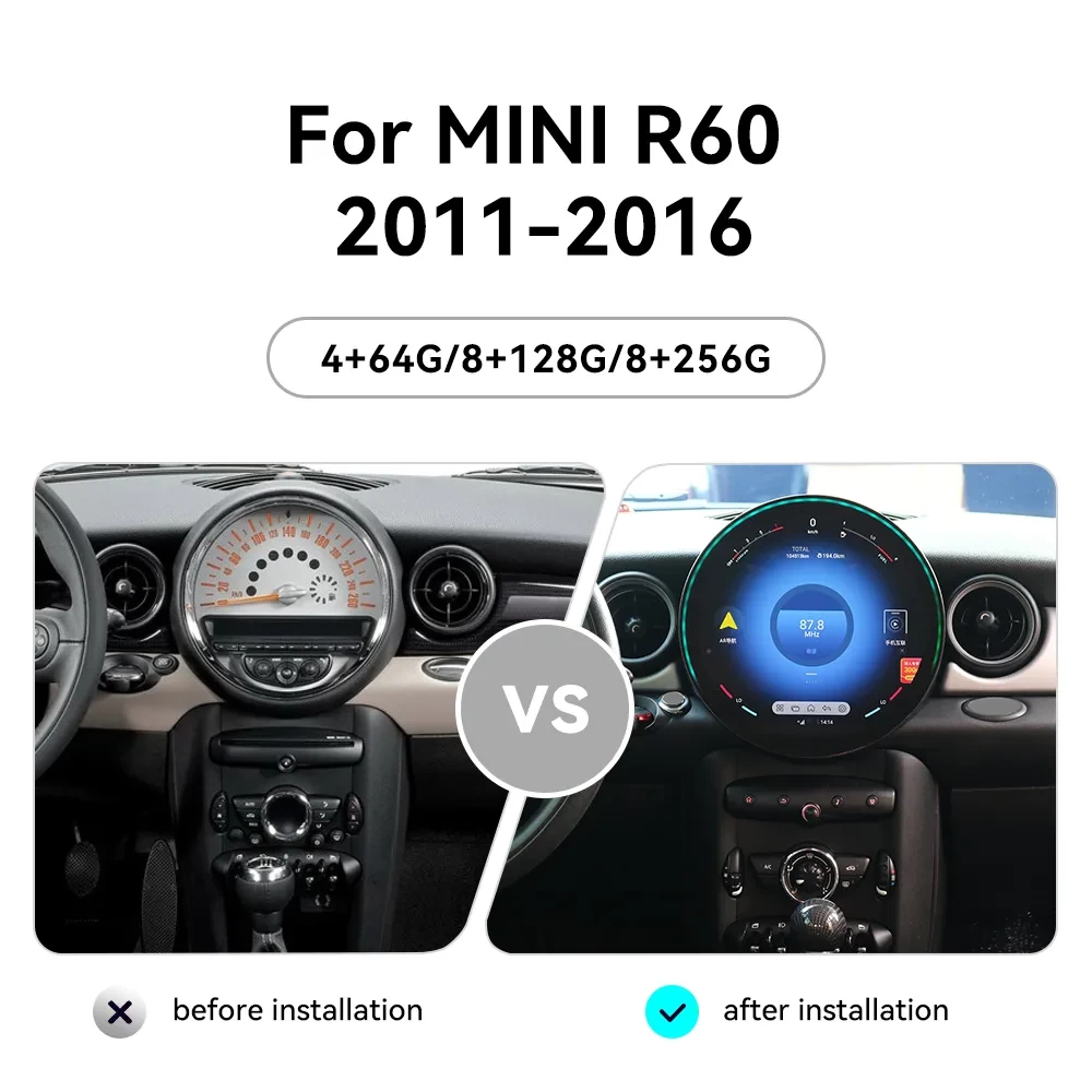 Mini Cooper (R51 / R56 / R60) 2007-2016 Android 14.0 Ultra Geniş Multimedya Sistemi