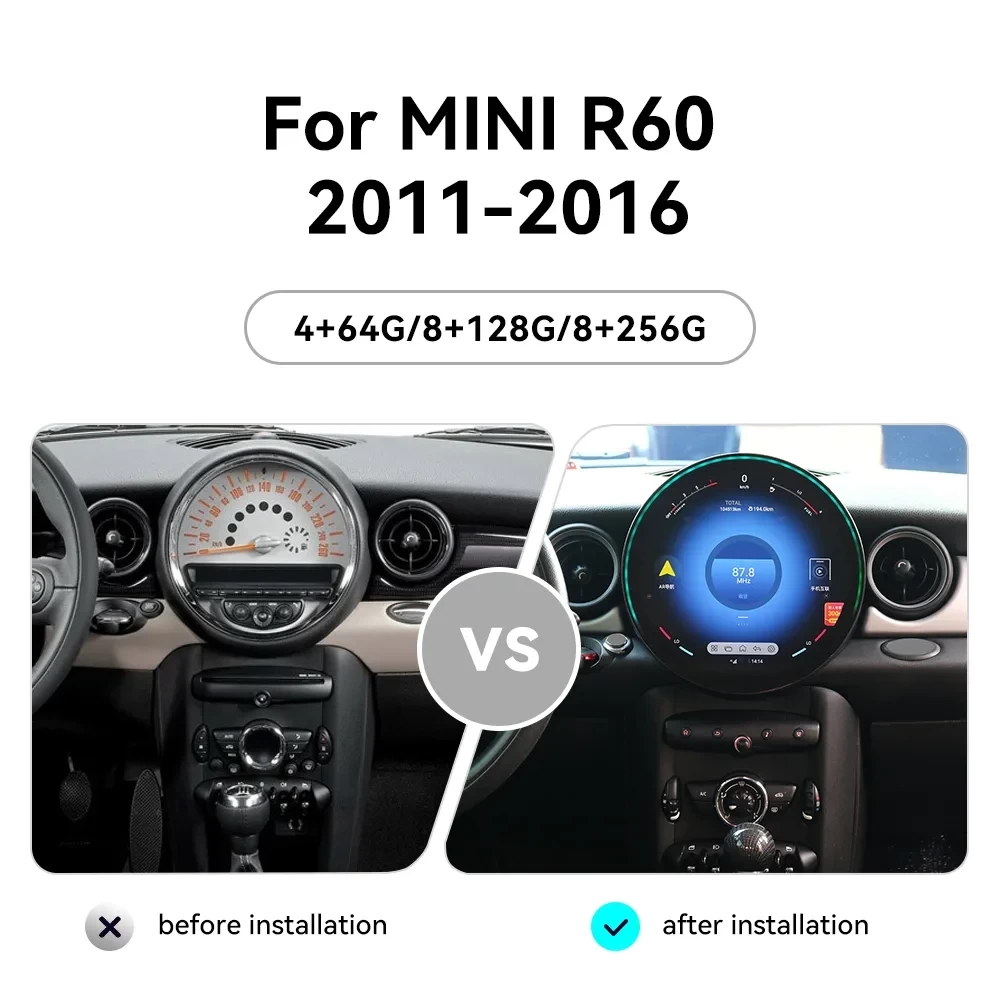 Mini Cooper (R51 / R56 / R60) 2007-2016 Android 15.0 Ultra Geniş Multimedya Sistemi