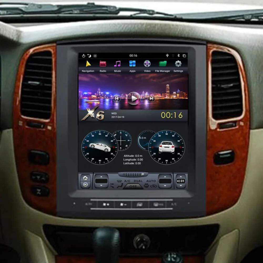 Toyota Land Cruiser 100 (2003-2007) Uyumlu 12.1 inç Tesla Stil Android Multimedya Sistemi