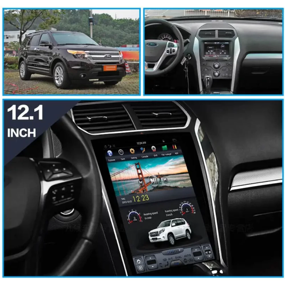 Ford Explorer (2011-2019) Uyumlu 12.1 inç 2K Tesla Stili Android Multimedya & Navigasyon Sistemi