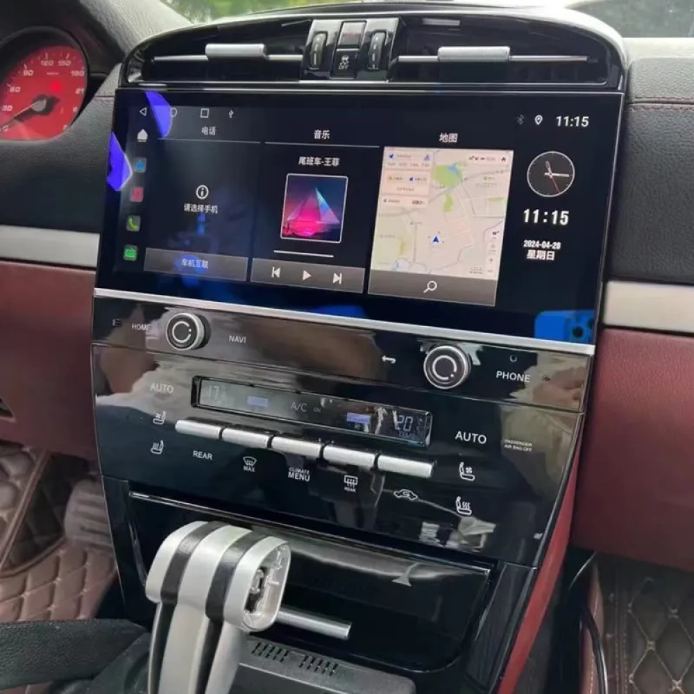 Porsche Cayenne (2003-2009) Uyumlu 12.3 inç Android Multimedya & Dijital Klima Paneli