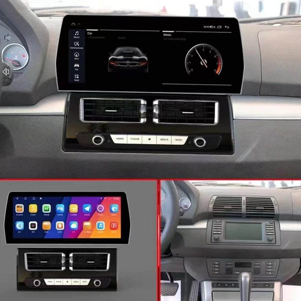 BMW 5 Serisi E39 & X5 E53 (1995-2006) Uyumlu 12.3 inç Android 13 Multimedya & Navigasyon Sistemi