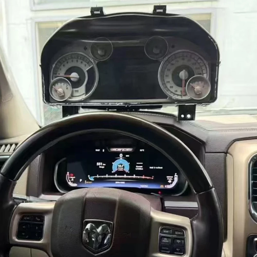 Dodge RAM 1500, 2500 & 3500 (2013-2019) İçin 12.3 inç Dijital Hayalet Ekran Gösterge Paneli