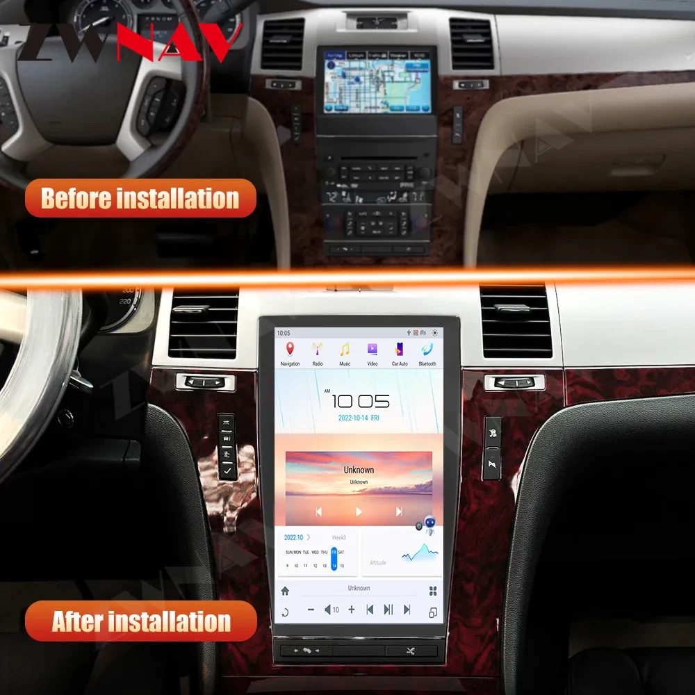 Cadillac Escalade, SLS & STS (2007-2014) 13.6 İnç Tesla Tarzı Android Multimedya Sistemi