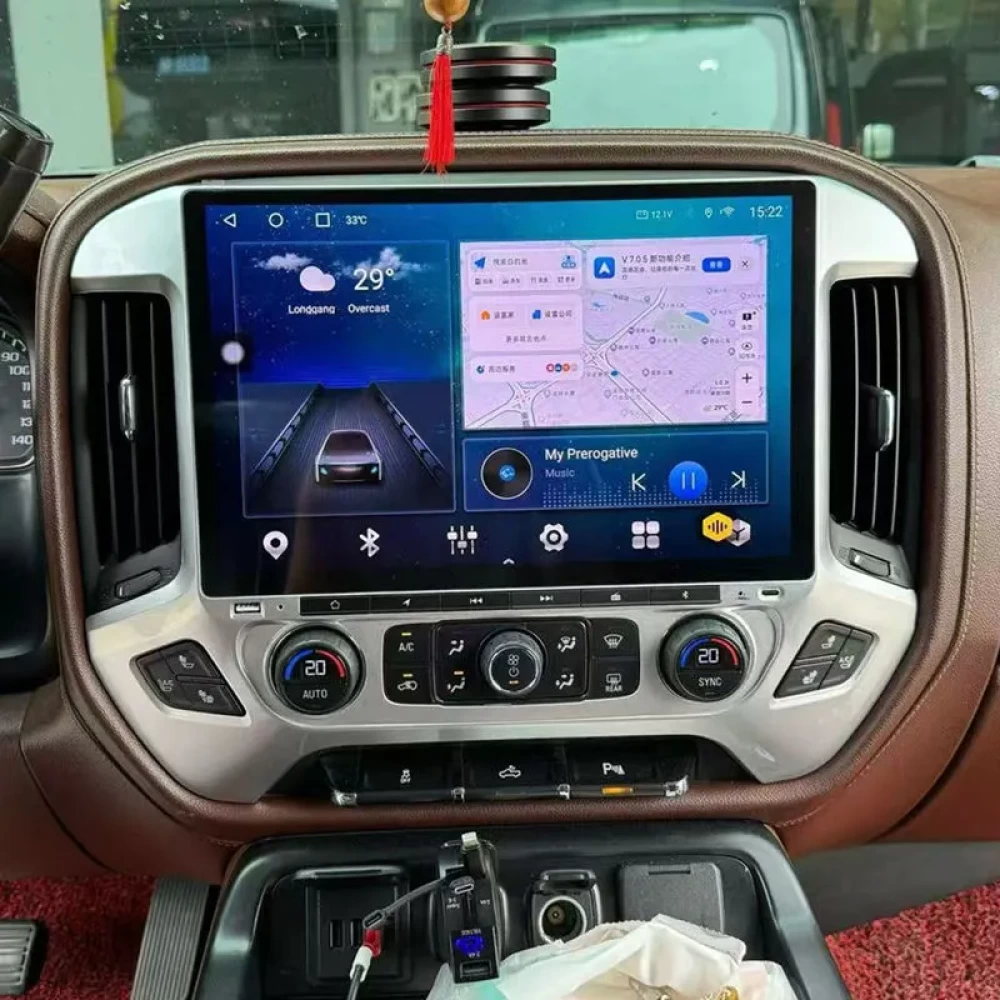 Chevrolet Silverado ve GMC Sierra Denali (2013-2018) Uyumlu 13.3 inç Android 13 Premium Multimedya Sistemi