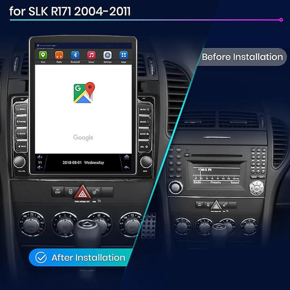 Mercedes-Benz SLK R171 (2000-2011) Tesla Style 9.7 İnç Android Multimedya Sistemi