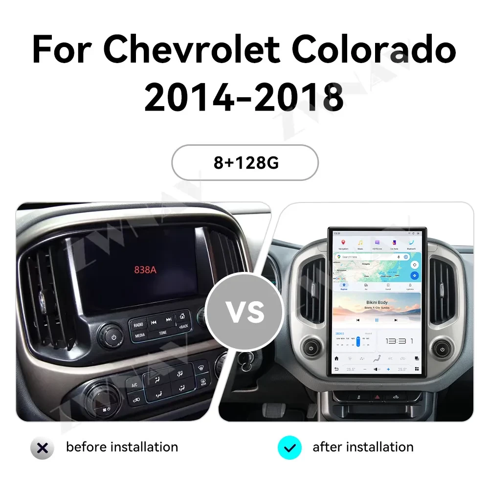 GMC Canyon / Chevrolet Colorado (2014-2023) 14.4 İnç 8GB RAM + 128GB ROM Android 13.0 Multimedya Sistemi