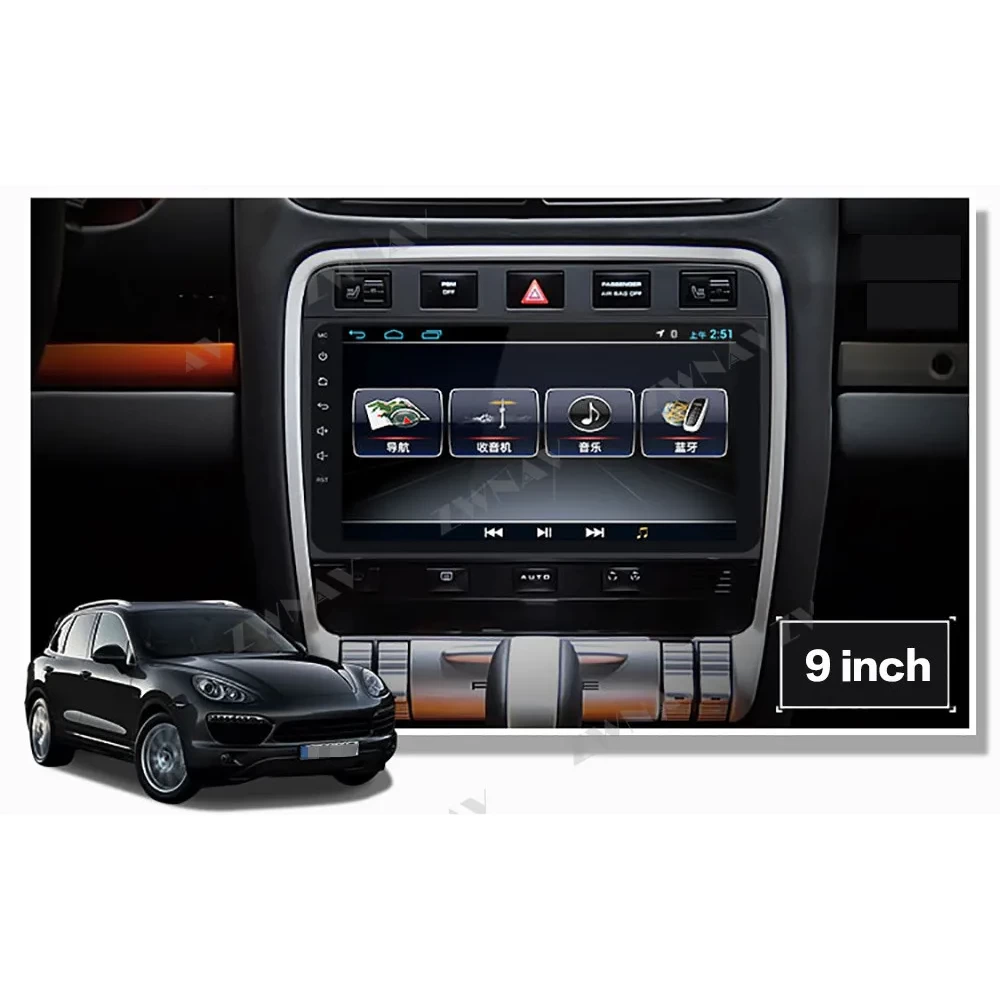 Porsche Cayenne (2002-2009) Android 12.0 Profesyonel Multimedya Sistemi