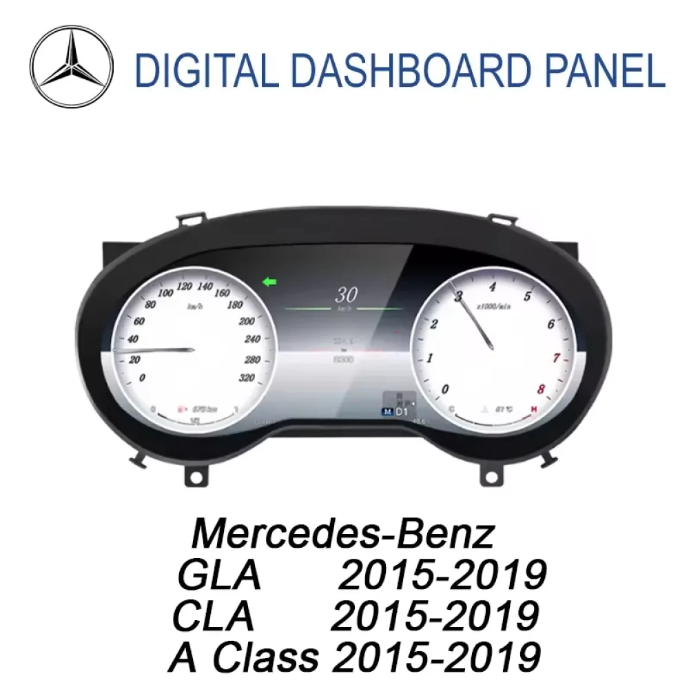 Mercedes GLA / CLA / A-Serisi Dijital Hayalet Gösterge Paneli - 12.3 İnç (2015–2019)