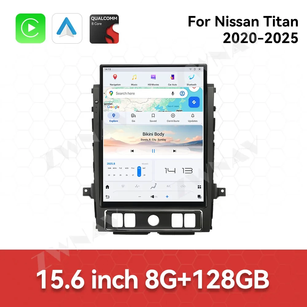 Nissan Titan (2016-2025) İçin 15.6 İnç Tesla Stil Android Multimedya Sistemi