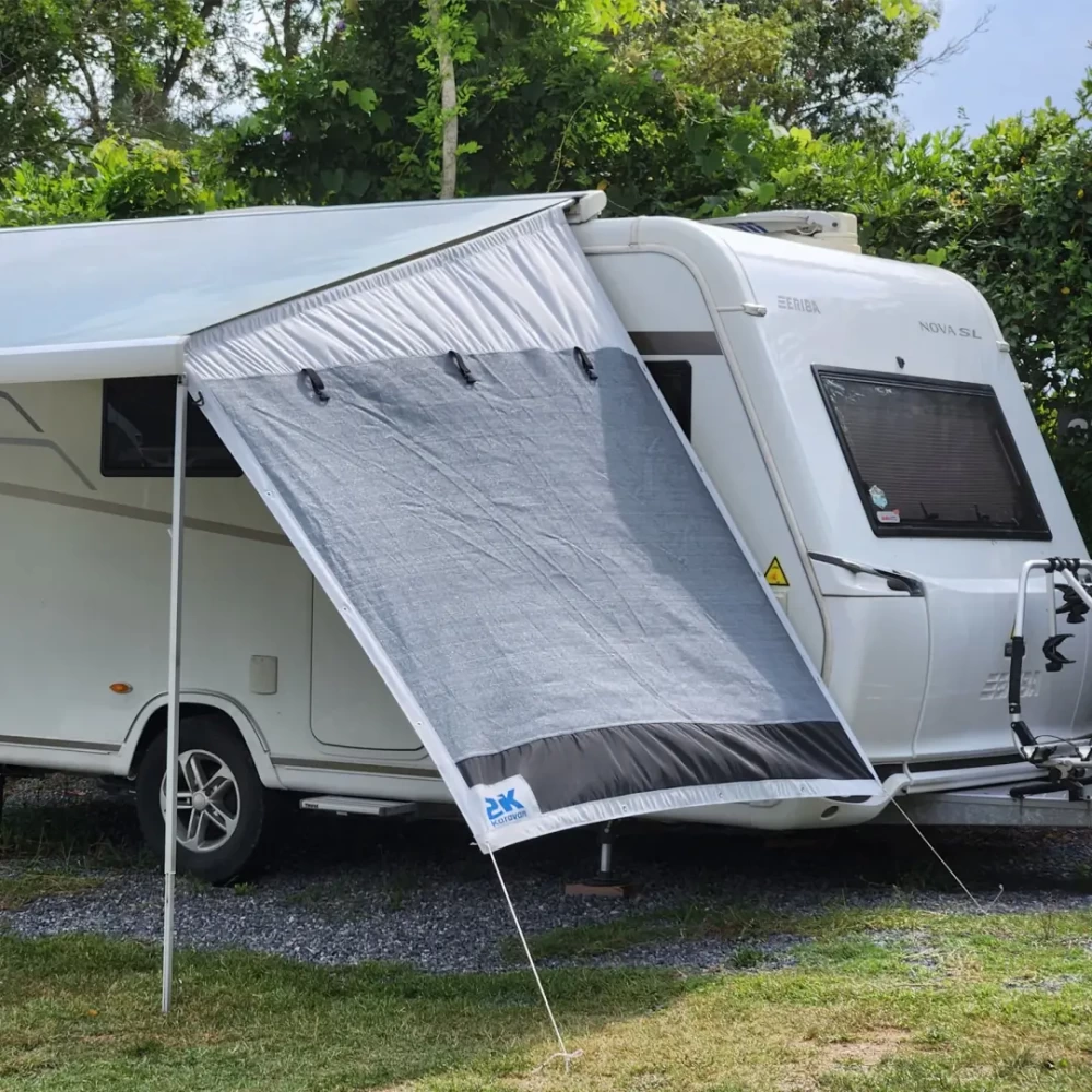 2K Karavan Gri Plus Tek Yönlü Kasetli Tente Yan Gölgelik ve Perde Sistemi