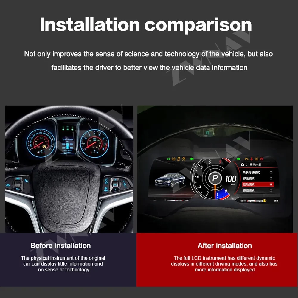 Chevrolet Camaro 5. Nesil (2010-2015) 12.3 İnç Dijital Hayalet Ekran Paneli