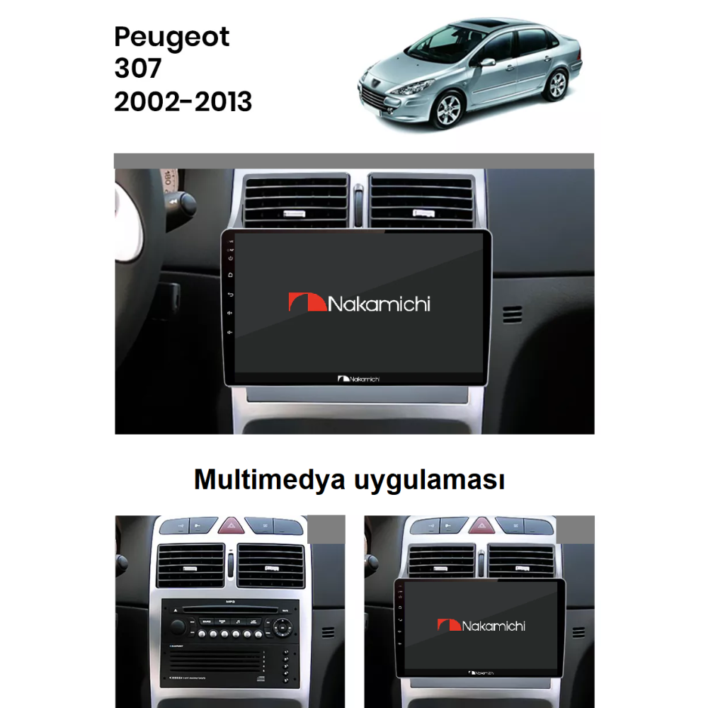 Peugeot 307 (2002-2013) | Android Multimedya Navigasyon Sistemi