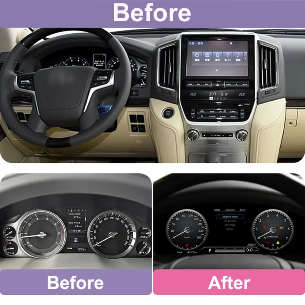 Toyota Land Cruiser (LC200) Dijital Gösterge Paneli (2008–2020)