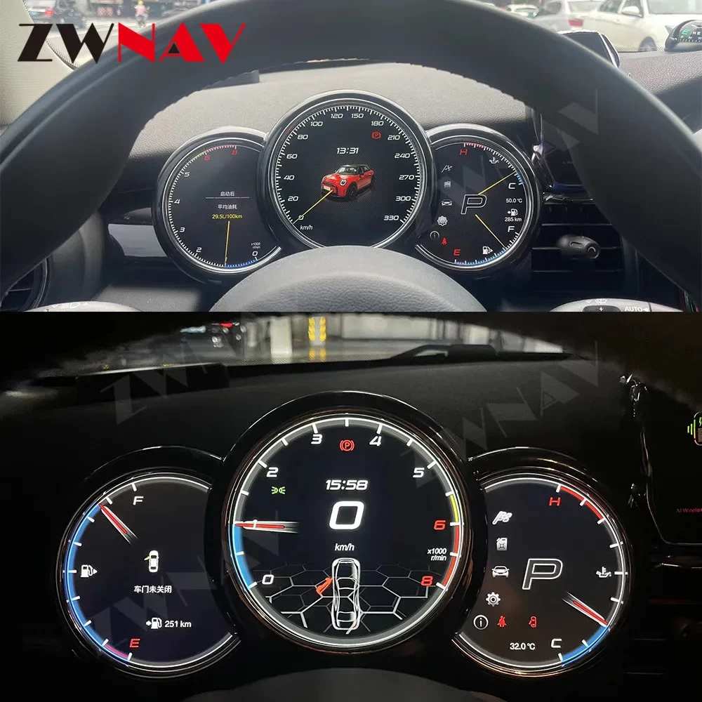 Mini Cooper (2014-2023) Serisi Dijital LCD Gösterge Paneli