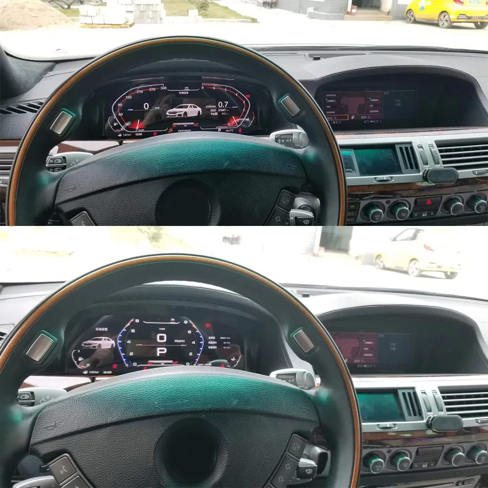 BMW 7 Serisi (E65 / E66 / F01 / F02) 12.5 İnç Dijital Hayalet Ekran Paneli 