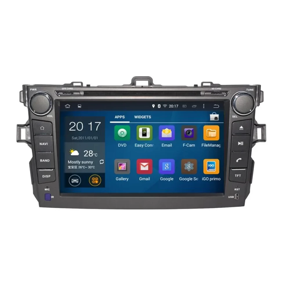 Toyota Corolla (2007-2011) 8 inç Android Multimedya ve Navigasyon Sistemi