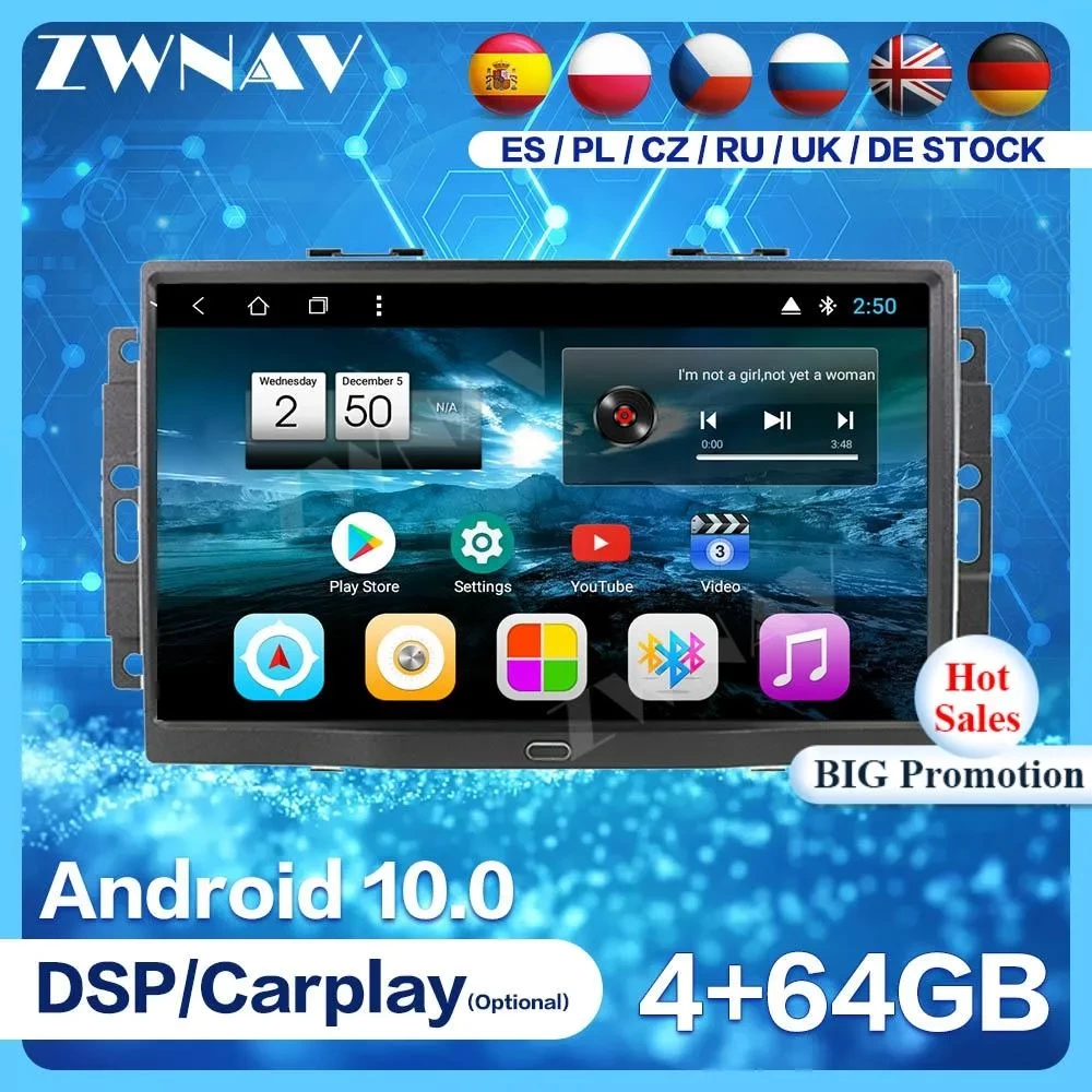 Chrysler 300C, Jeep & Dodge (2004-2008) 9 İnç Android 12.0 Multimedya Sistemi