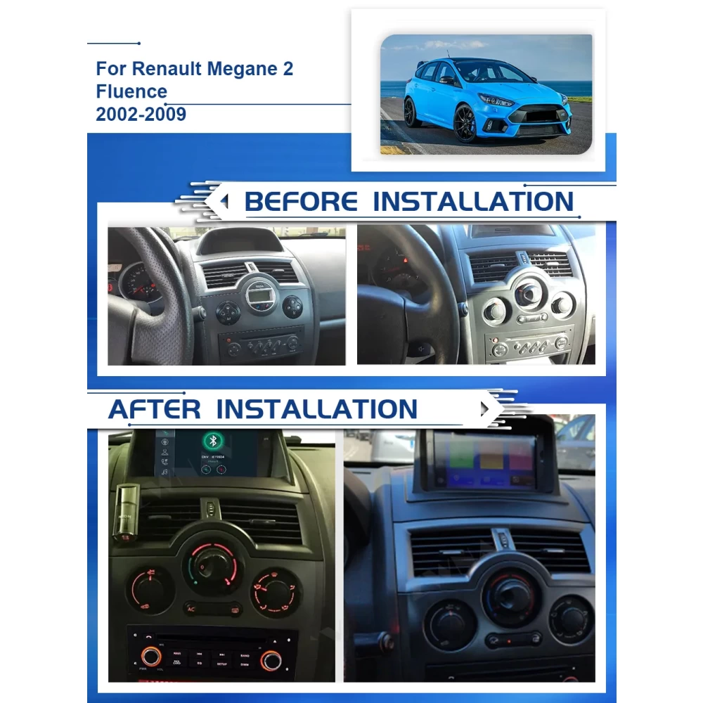 Renault Megane 2 (2002-2009) İçin Android Multimedya & Navigasyon Sistemi