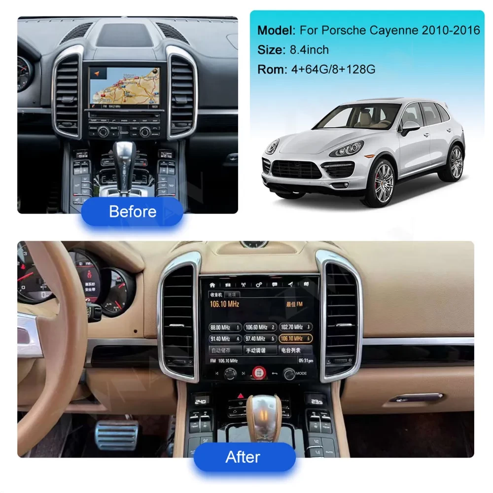 Porsche Cayenne (2011-2017) Android 13.0 Profesyonel Multimedya Sistemi
