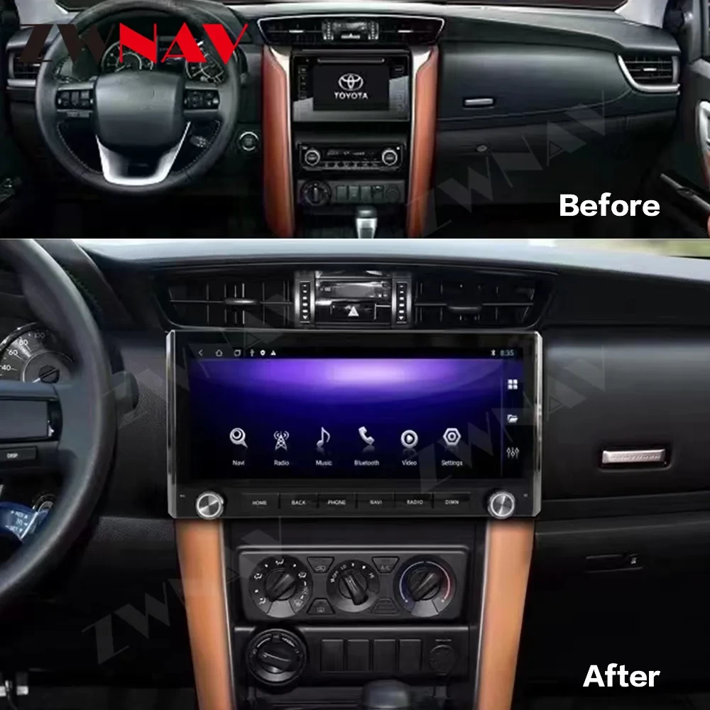 Toyota Fortuner (2015-2023) İçin 12.3 İnç Android 12.0 Multimedya Sistemi