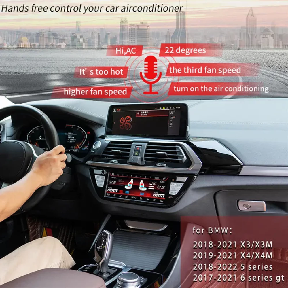 BMW 5, X3, X4 ve 6 GT Serisi İçin 8.8 inç Dokunmatik Dijital Klima Paneli Yükseltmesi