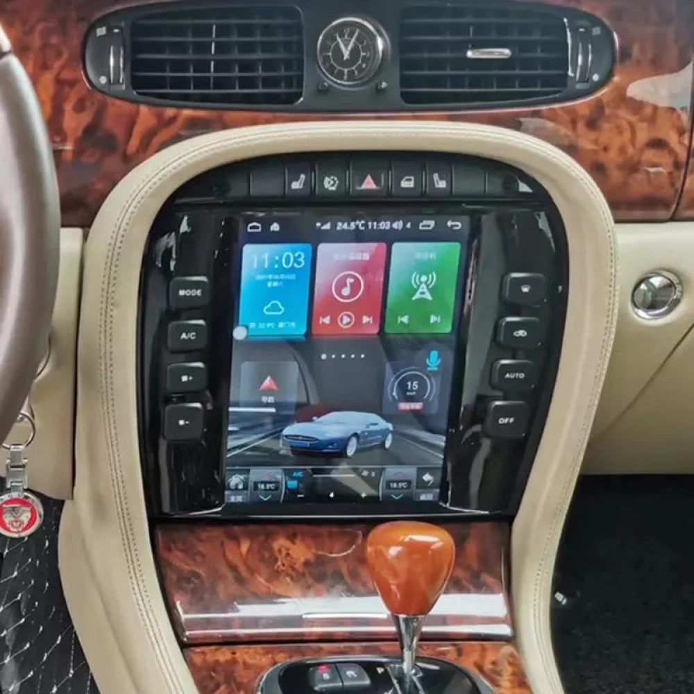 Jaguar S-Type ve XJ / XJ8 (2003-2009) Uyumlu 9.7 inç Tesla Stil Premium Android 13 Multimedya Sistemi