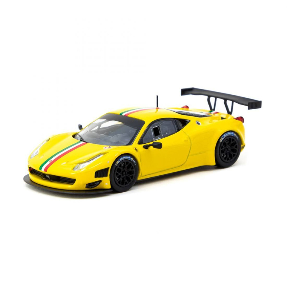 Tarmac Works 1/64 Ferrari 458 Italia GT3 Yellow Diecast – Pistlerin Sarı Fırtınası