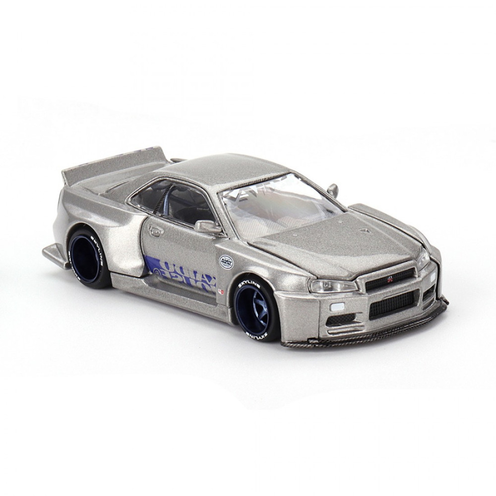 Mini GT x Kaido House 1/64 Nissan Skyline GT-R R34 Kaido Works SHINJUKU V1 – Tokyo Gecelerinin Ruhu
