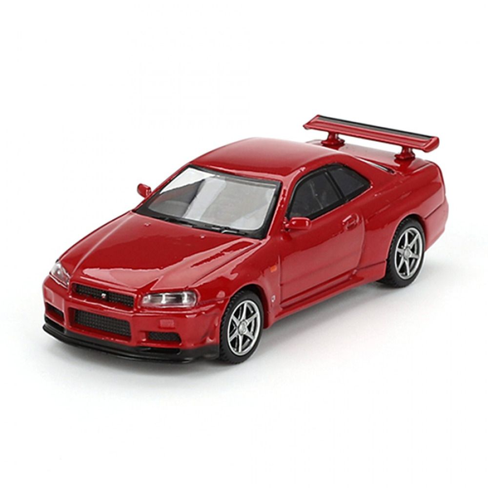 Mini GT 1/64 Nissan Skyline GT-R R34 V-Spec – Active Red: Safkan JDM Tutkusu