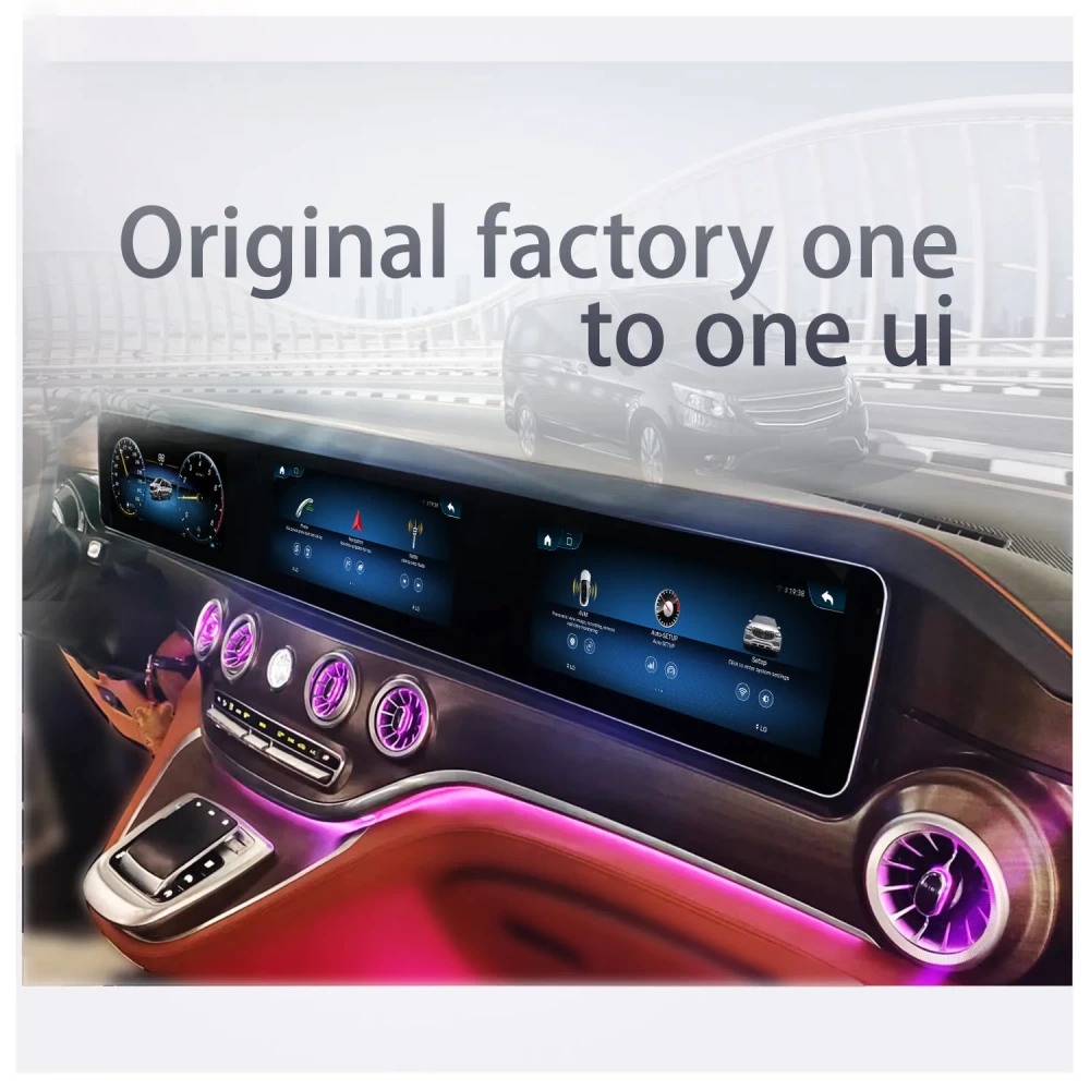 Mercedes-Benz Vito Android Multimedya Sistemi - 12.3 İnç Üçlü Ekran (Triple Screen) (2014–2024)