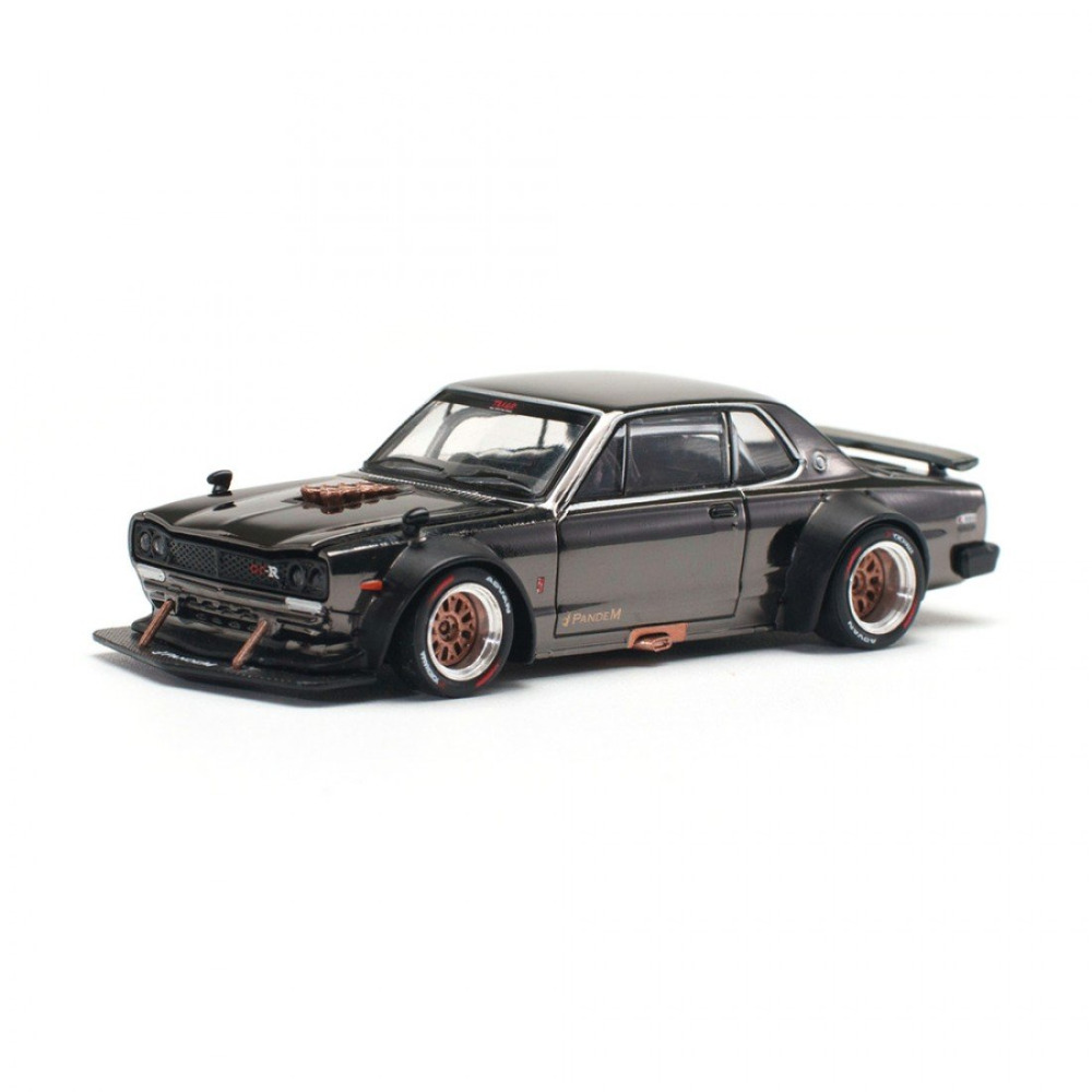 Poprace 1/64 Nissan Skyline GT-R V8 Drift Hakosuka Dark Chrome – Metalik Bir Mühendislik Harikası