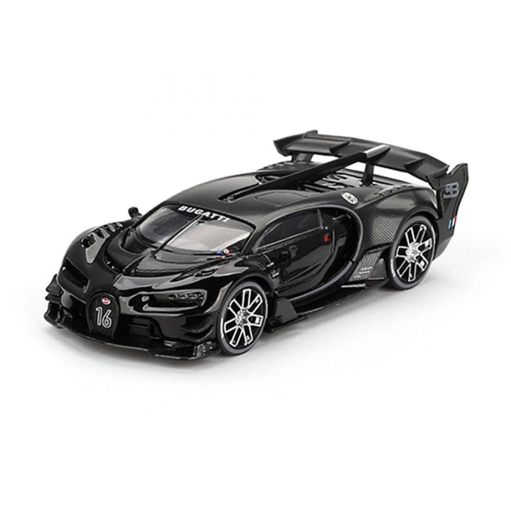 Mini GT 1/64 Bugatti Vision Gran Turismo Black – Geleceğin Yarış Canavarı Blister Paketiyle