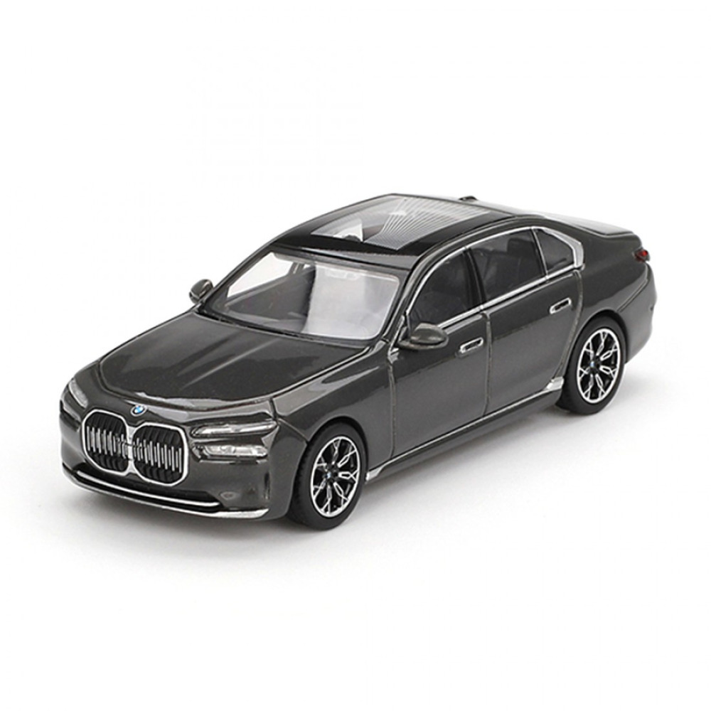 Mini GT 1/64 BMW i7 xDrive60 Dravit Grey – Elektrikli Lüksün Zirvesi