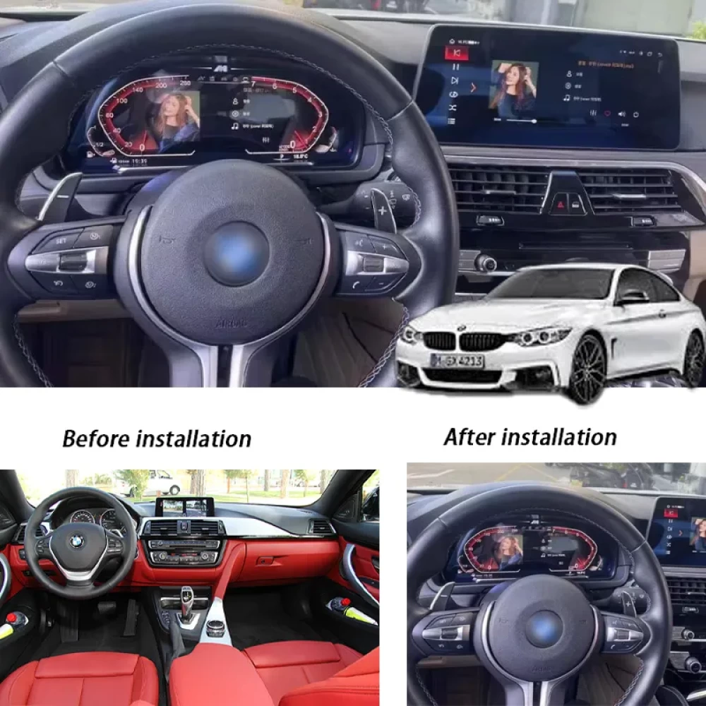 BMW 4 Serisi Hayalet Gösterge - 12.3 İnç Dijital Dashboard (2013–2020: F32, F33, F36)
